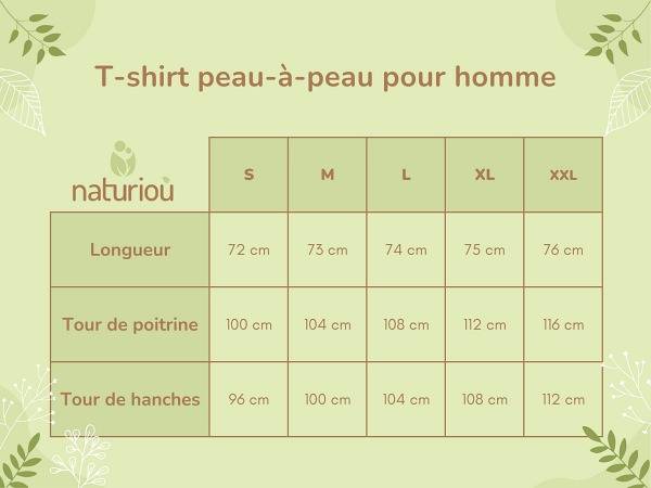 Tableau taille t shirt homme outlet